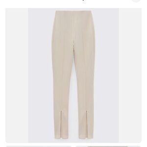Zara Front Slit Ribbed Leggings